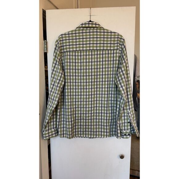 Hi-Tec | Green and Gray Plaid Shirt | Medium - Picture 3 of 8
